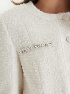 Guess Marynarka W6RL54 WJ632 Écru Regular Fit