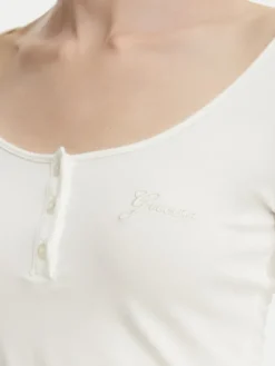 Guess Piżama O6BX01 K5026 Kremowy Regular Fit
