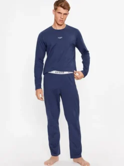 Guess Piżama U2BX00 KBZG0 Niebieski Regular Fit