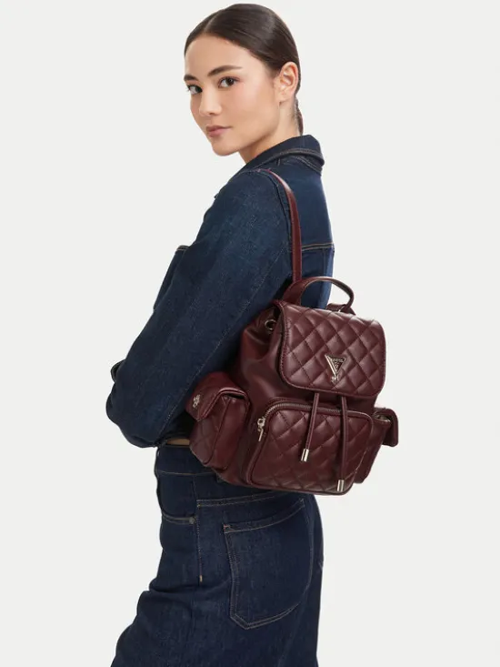 Guess Plecak J6YZ05 W2510 Bordowy