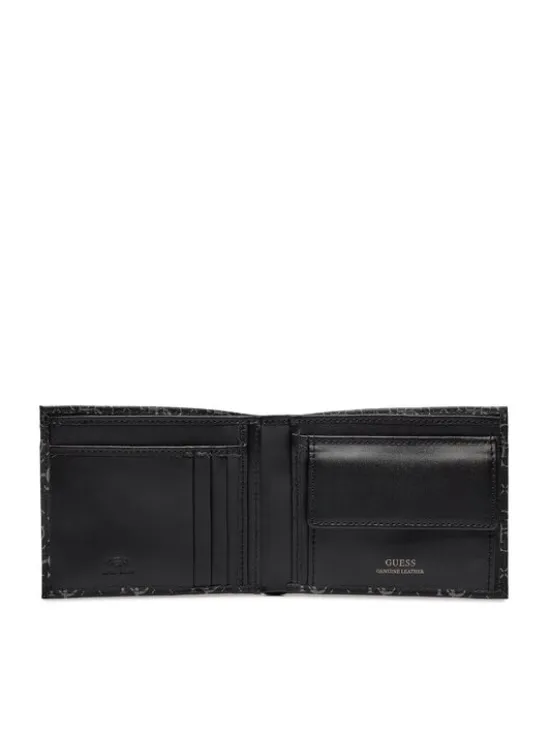 Guess Portfel Vezzola Leather Slg SMVELE LEA20 Czarny