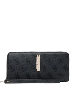 Guess Portfel Yvonne Logo Slg SWSG23 78146 Szary ciemny