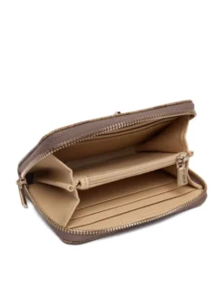 Guess Portfel Yvonne Logo Slg SWSG23 78140 Beżowy ciemny