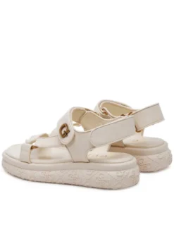 Guess Sandały FLJLAN ELE03 Écru
