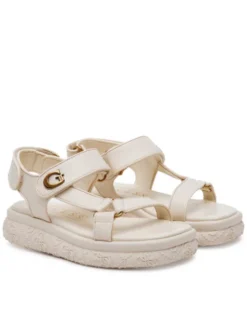 Guess Sandały FLJLAN ELE03 Écru