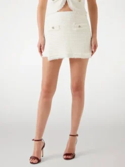 Guess Spódnica 175955 Biały Classic Fit