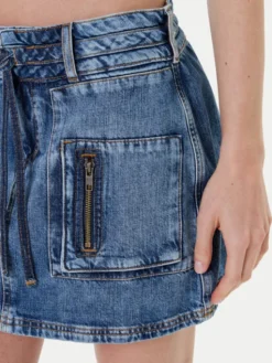 Guess Spódnica jeansowa W5YD0L D5R01 Niebieski Regular Fit