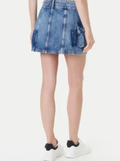 Guess Spódnica jeansowa W5YD0L D5R01 Niebieski Regular Fit