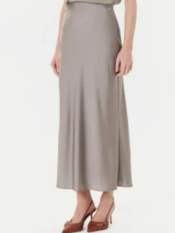 Guess Spódnica midi W5YD55 WF1T2 Szary Regular Fit