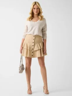 Guess Spódnica mini 182627 Beżowy Classic Fit