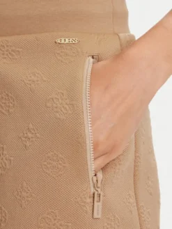 Guess Spódnica mini V5YD03 KBSL2 Brązowy Regular Fit