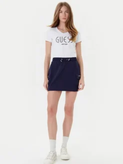 Guess Spódnica mini V5YD04 KCX42 Granatowy Regular Fit