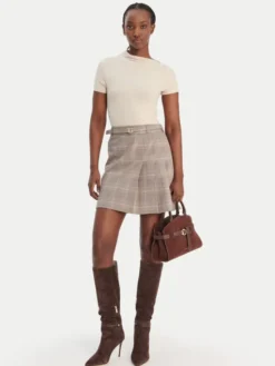 Guess Spódnica mini W6RD55 WJ642 Brązowy Regular Fit