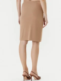 Guess Spódnica mini W5YD64 KAQL2 Beżowy Regular Fit