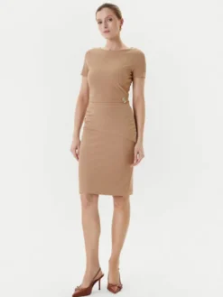 Guess Spódnica mini W5YD64 KAQL2 Beżowy Regular Fit