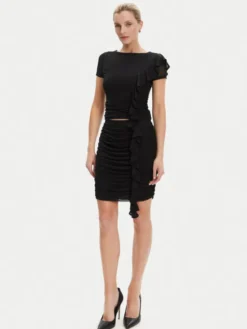 Guess Spódnica mini W5YD56 KCZC2 Czarny Regular Fit