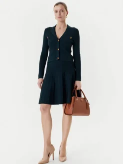 Guess Spódnica mini W5YD65 Z0130 Zielony Regular Fit