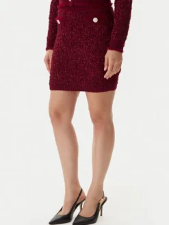 Guess Spódnica ołówkowa W5BD1X Z4090 Czerwony Slim Fit