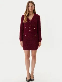 Guess Spódnica ołówkowa W5BD1X Z4090 Czerwony Slim Fit
