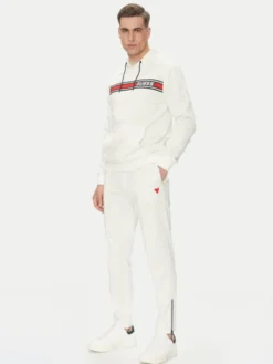 Guess Spodnie dresowe Korbin Z2BB05 FL04Q Écru Regular Fit