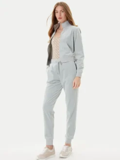Guess Spodnie dresowe V3BB27 K0232 Zielony Regular Fit