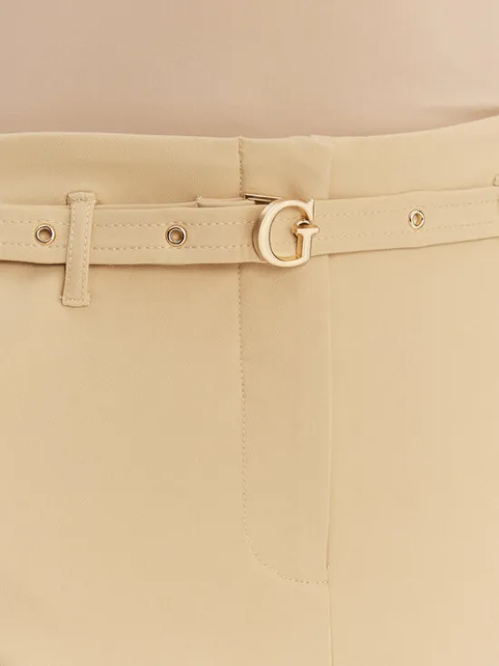 Guess Spodnie materiałowe W6GB17 W1894 Brązowy Regular Fit