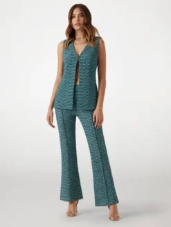Guess Spodnie materiałowe 176851 Zielony Slim Fit