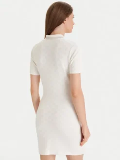 Guess Sukienka dzianinowa V5YK00 KCX12 Écru Regular Fit