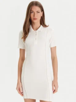 Guess Sukienka dzianinowa V5YK00 KCX12 Écru Regular Fit
