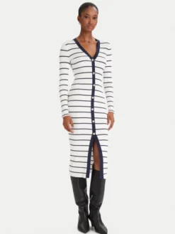 Guess Sukienka dzianinowa W5YK98 Z2YK2 Biały Slim Fit