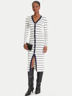 Guess Sukienka dzianinowa W5YK98 Z2YK2 Biały Slim Fit
