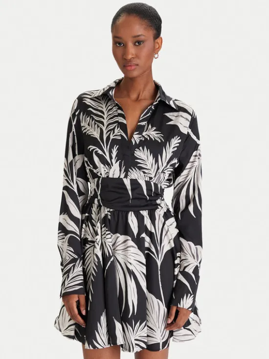 Guess Sukienka koktajlowa W5YK00 WF1T2 Zielony Regular Fit