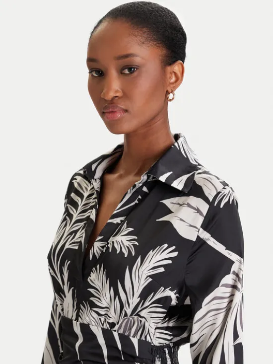 Guess Sukienka koktajlowa W5YK00 WF1T2 Zielony Regular Fit