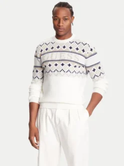 Guess Sweter M5BR61 Z4142 Écru Regular Fit
