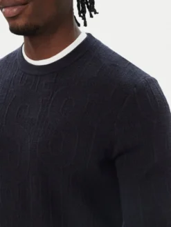 Guess Sweter M6BR23 Z1373 Granatowy Regular Fit