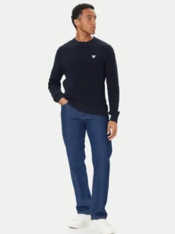 Guess Sweter M4BR30 Z3HM1 Granatowy Regular Fit