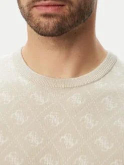 Guess Sweter M6YR11 Z0916 Beżowy jasny Regular Fit