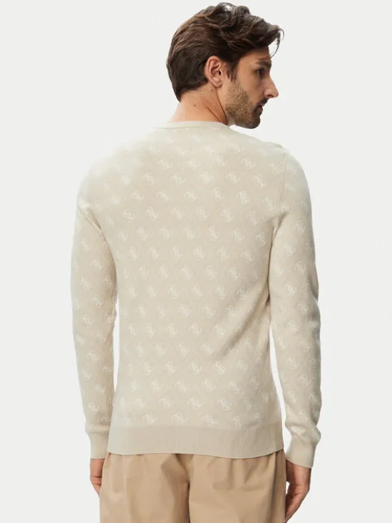 Guess Sweter M6YR11 Z0916 Beżowy jasny Regular Fit