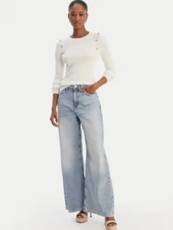 Guess Sweter W6RR58 Z2YK2 Écru Regular Fit