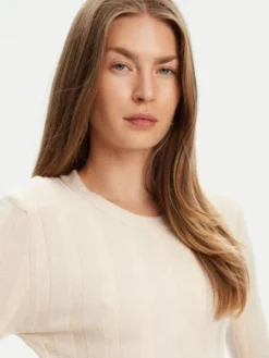 Guess Sweter W5YR13 Z3OT0 Beżowy Regular Fit
