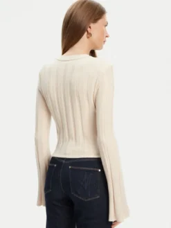 Guess Sweter W5YR13 Z3OT0 Beżowy Regular Fit