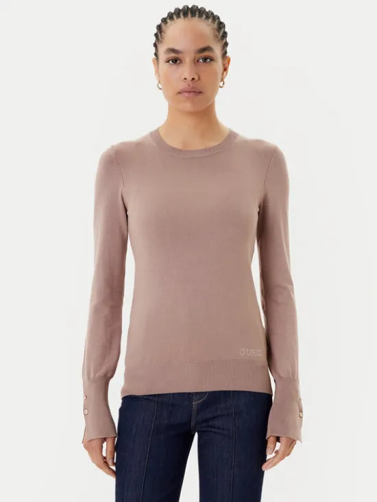 Guess Sweter W2YR30 Z2V62 Brązowy Regular Fit