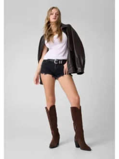 Guess Szorty jeansowe 183139 Czarny Short Fit