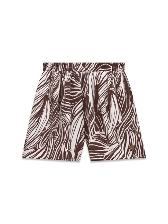 Guess Szorty materiałowe 182078 Brązowy Classic Fit
