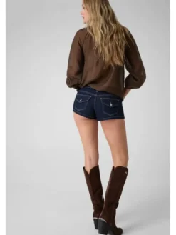 Guess Szorty materiałowe 183138 Niebieski Short Fit