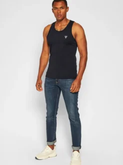 Guess Tank top U97M02 JR003 Czarny Regular Fit