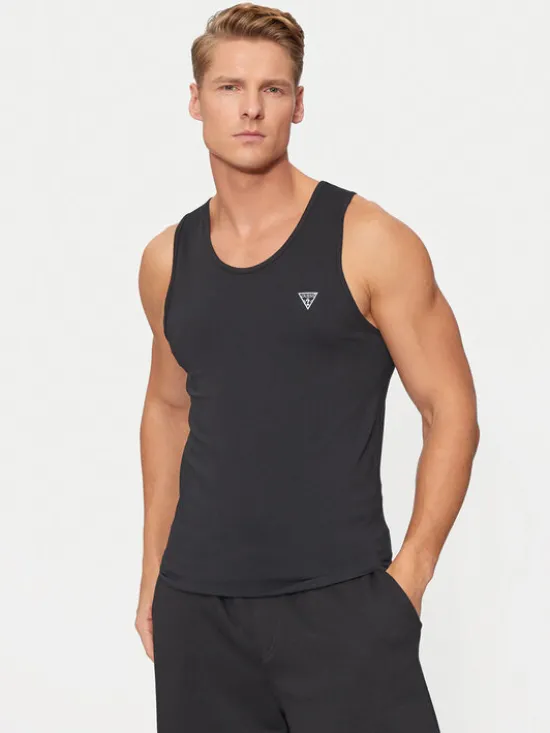 Guess Tank top U97M02 KCD31 Czarny Regular Fit