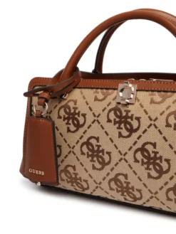 Guess Torebka Audrey Logo HWJG97 55060 Brązowy jasny