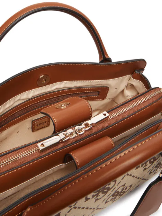 Guess Torebka Audrey Logo HWJG97 55060 Brązowy jasny