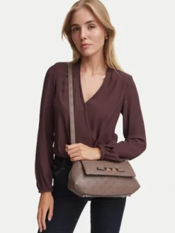 Guess Torebka Carmella HWPD22 25200 Beżowy ciemny